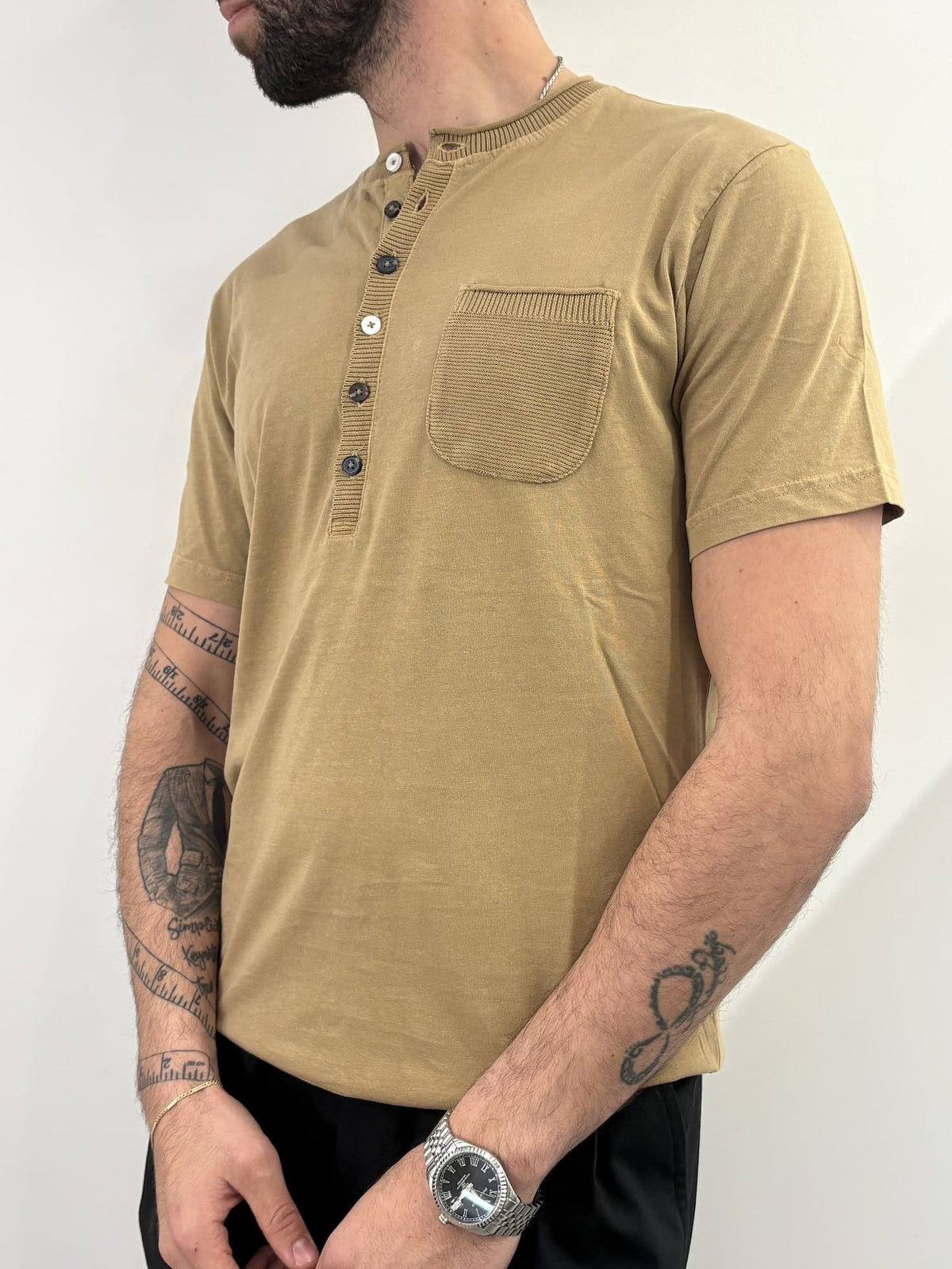 T-shirt Hamaki-ho in cotone fango