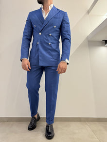 Abito uomo doppio petto solar denim