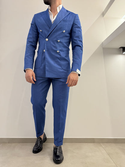 Abito uomo doppio petto solar denim