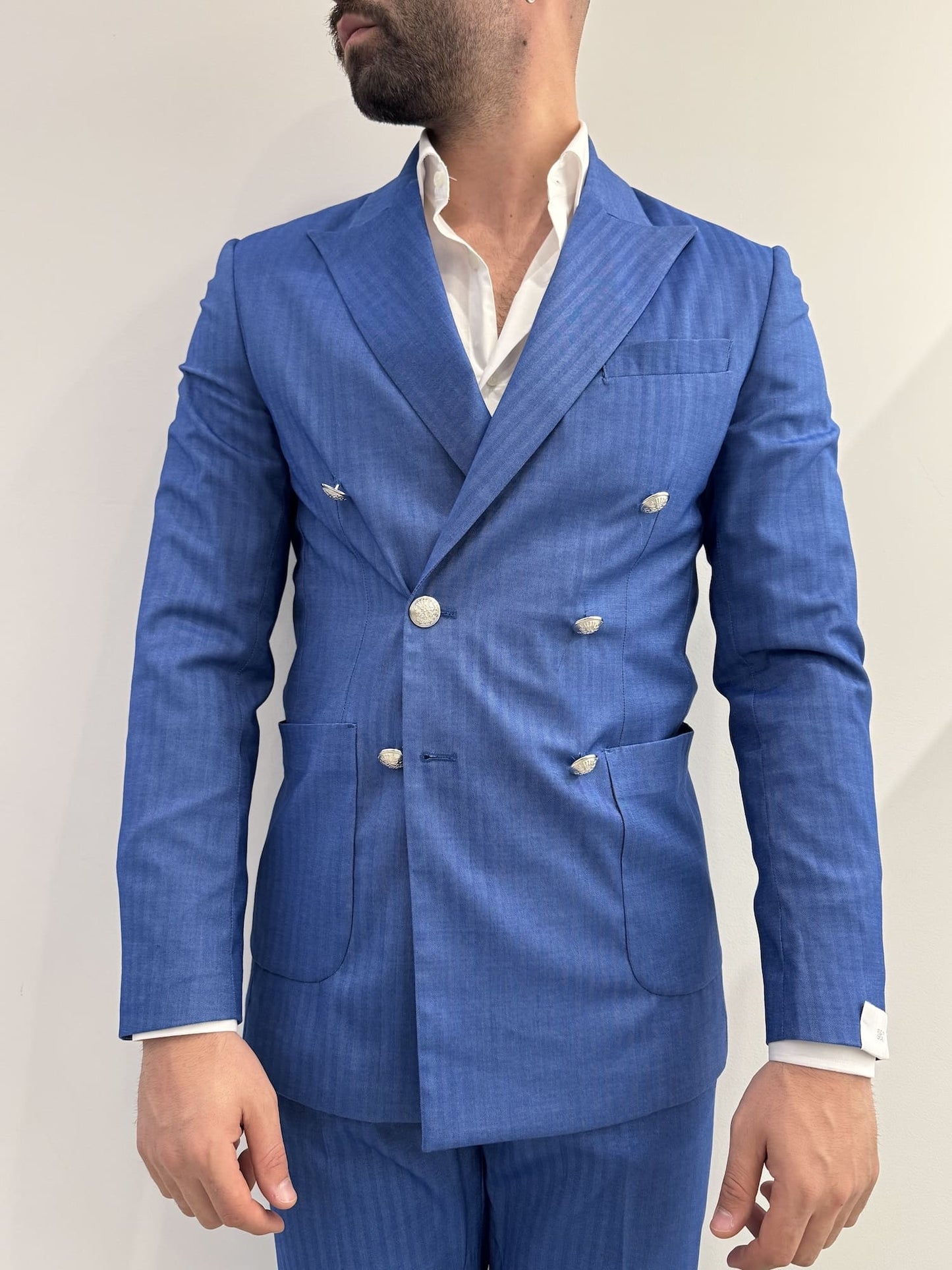 Abito uomo doppio petto solar denim