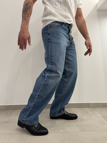 Jeans scuro slavato baggy