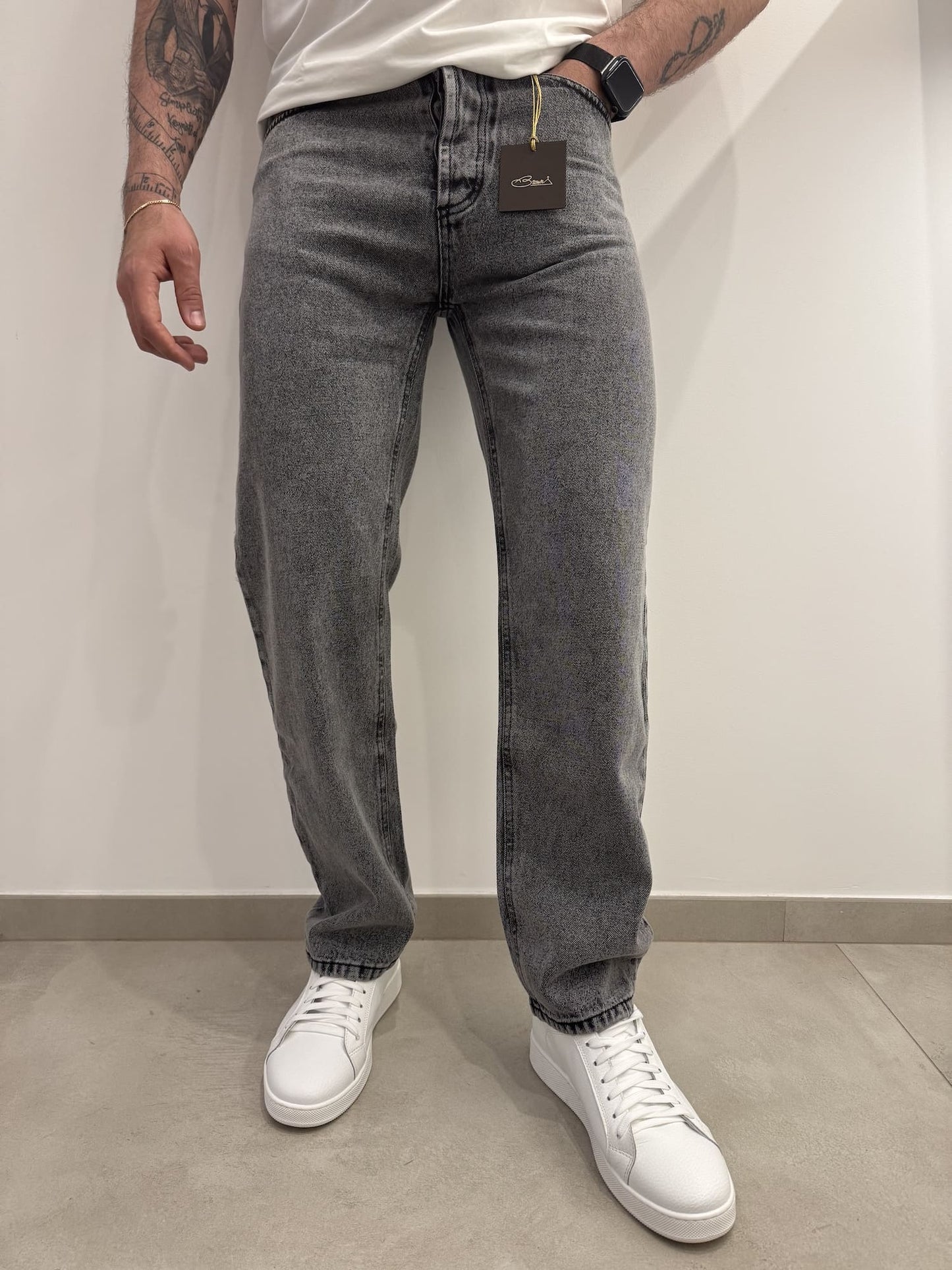 Jeans baggy grigio