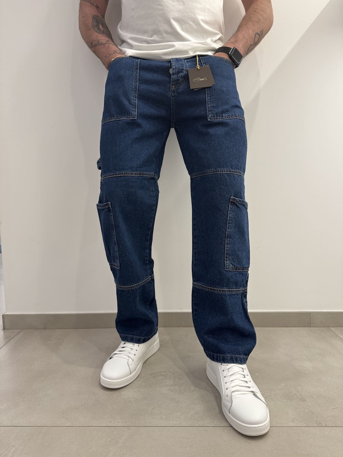 Jeans blu scuro carpenter