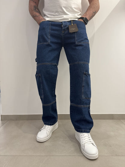 Jeans blu scuro carpenter