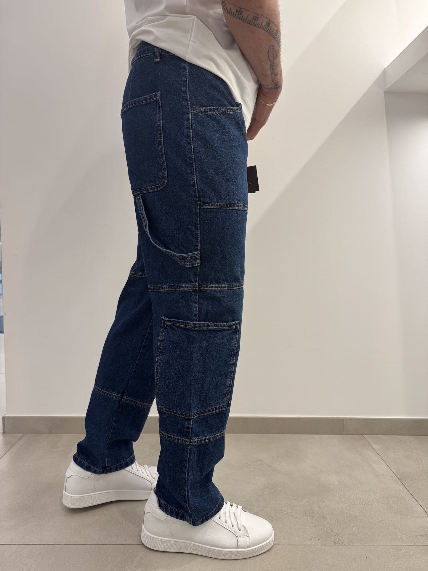 Jeans blu scuro carpenter