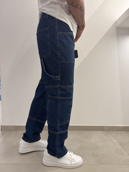 Jeans blu scuro carpenter
