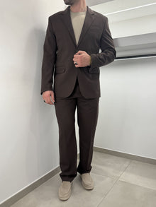 Abito monopetto marrone