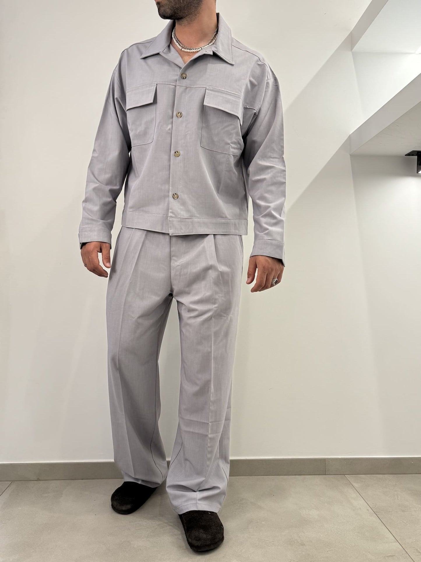 Coordinato baggy grigio