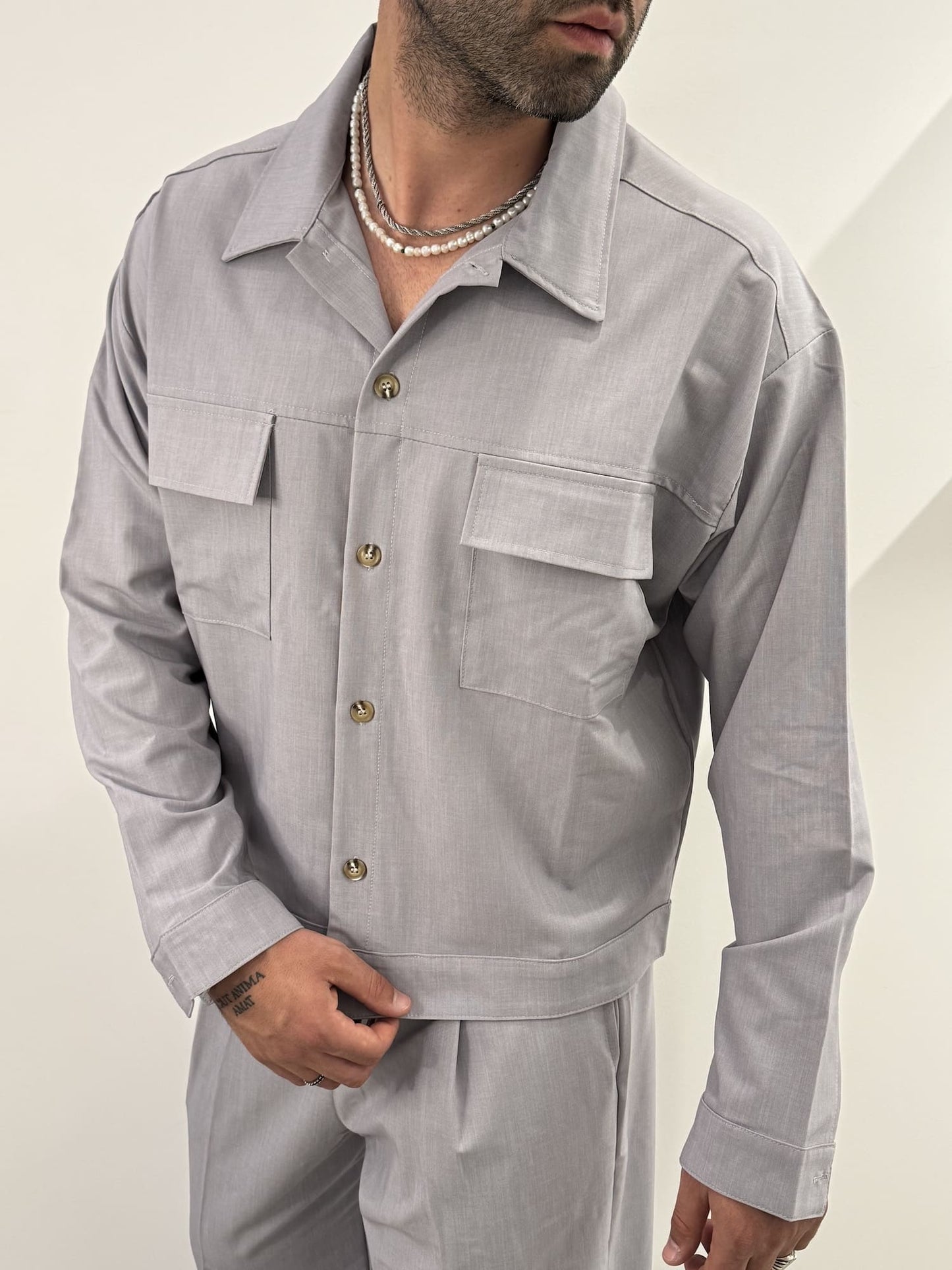 Coordinato baggy grigio