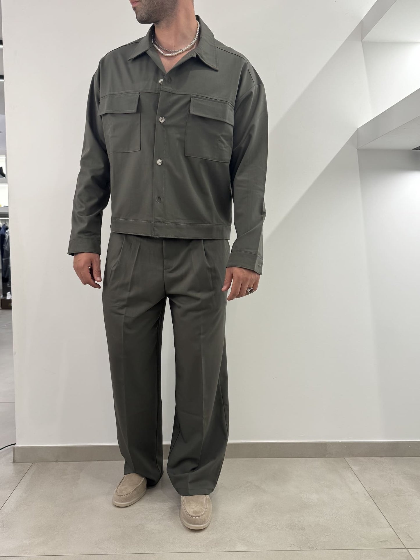 Coordinato baggy verde
