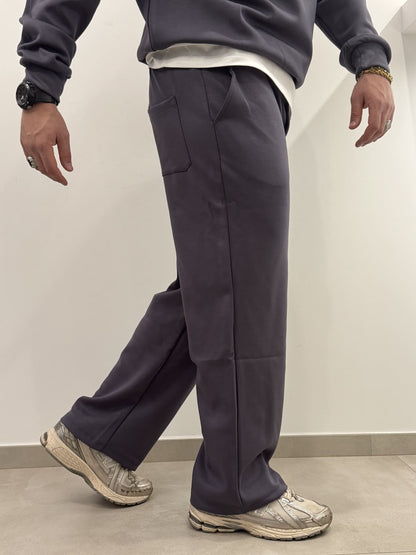 Tuta completa mezza zip grigio ferro