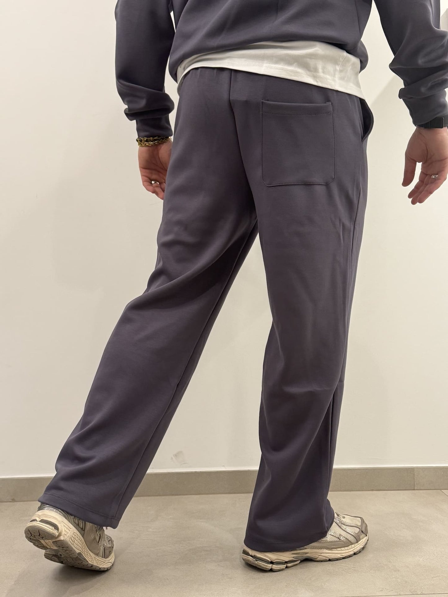 Tuta completa mezza zip grigio ferro