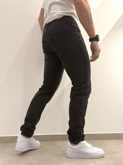 Jeans nero slavato