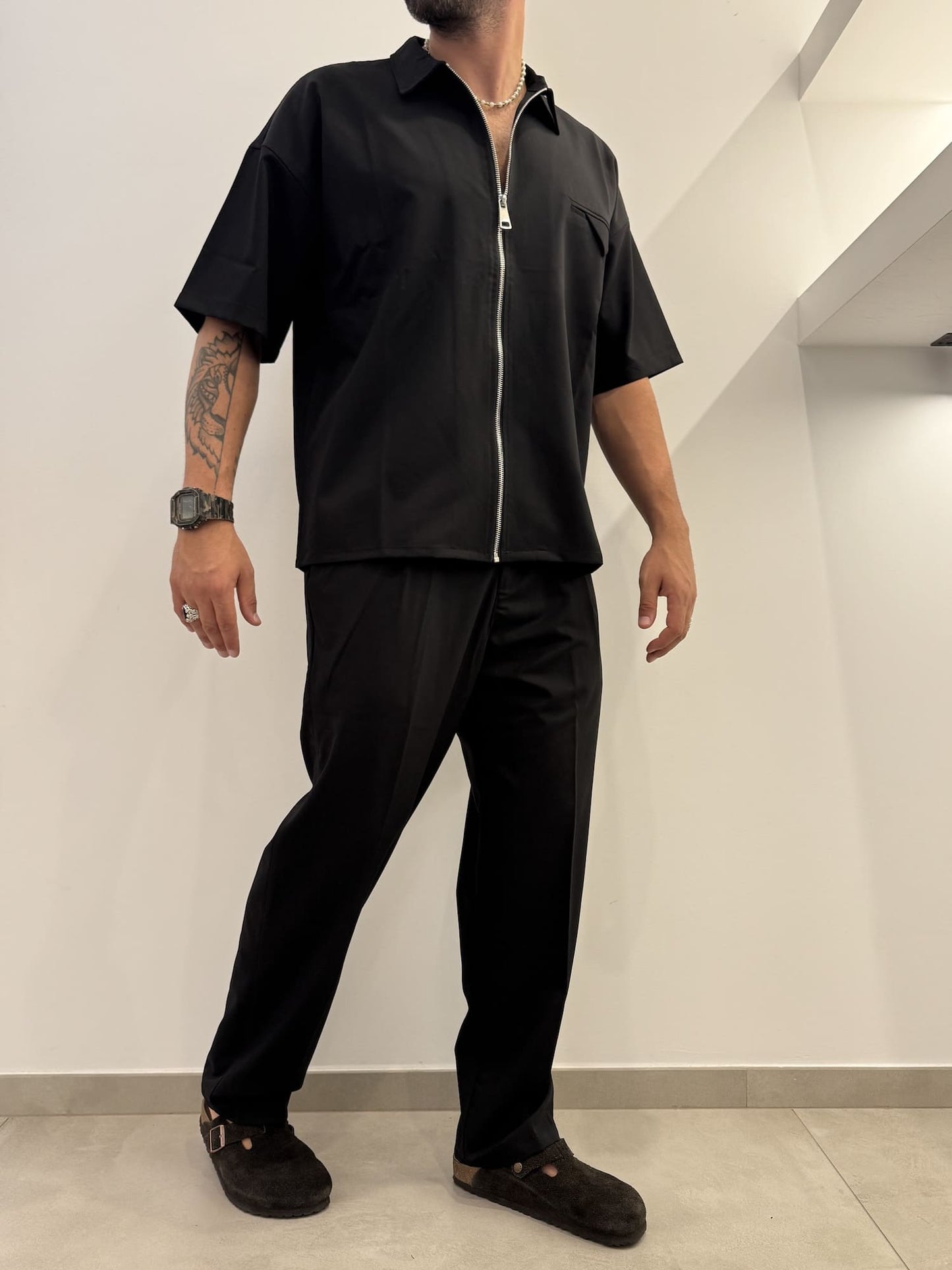 Coordinato camicia con zip