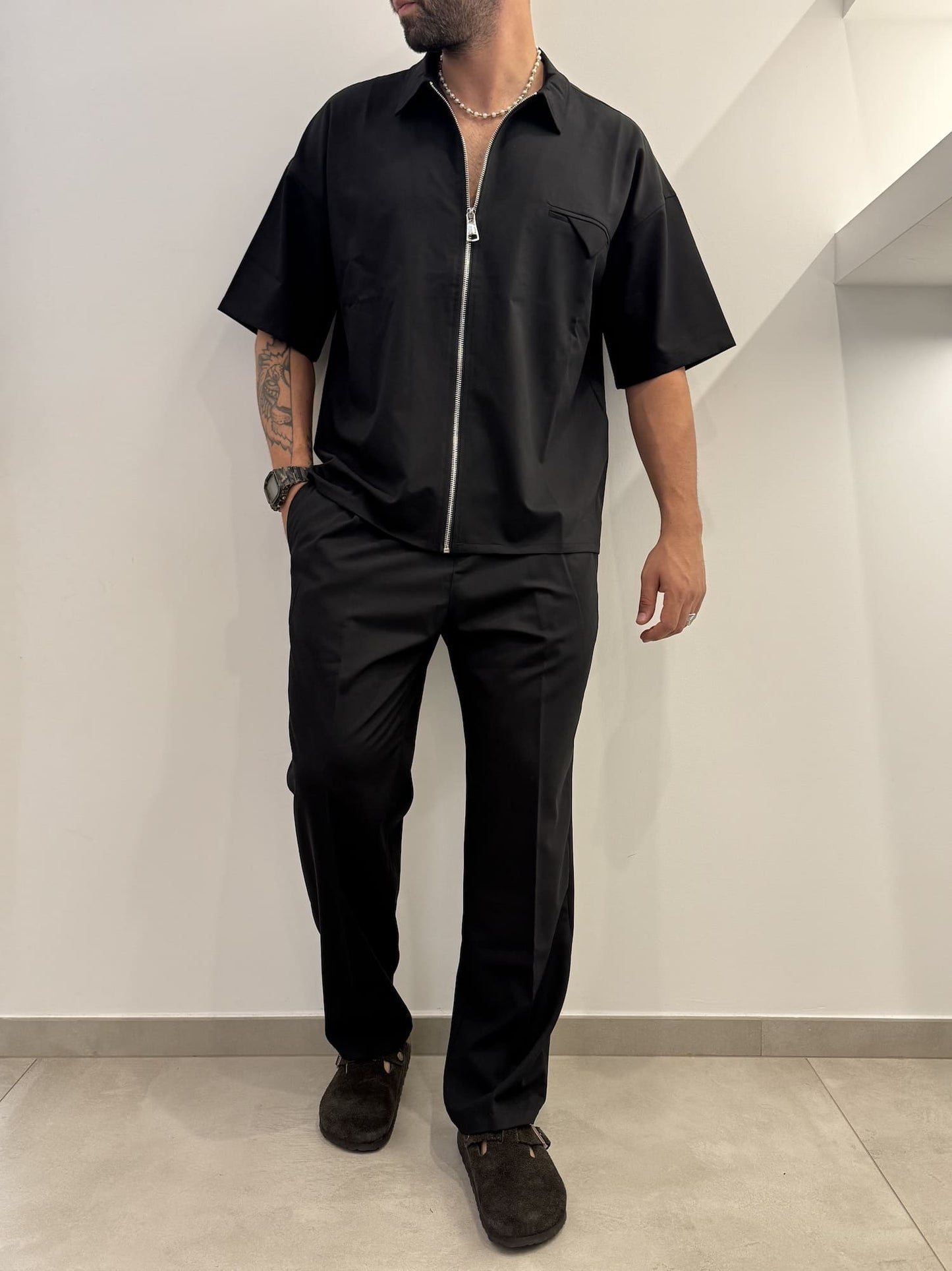 Coordinato camicia con zip