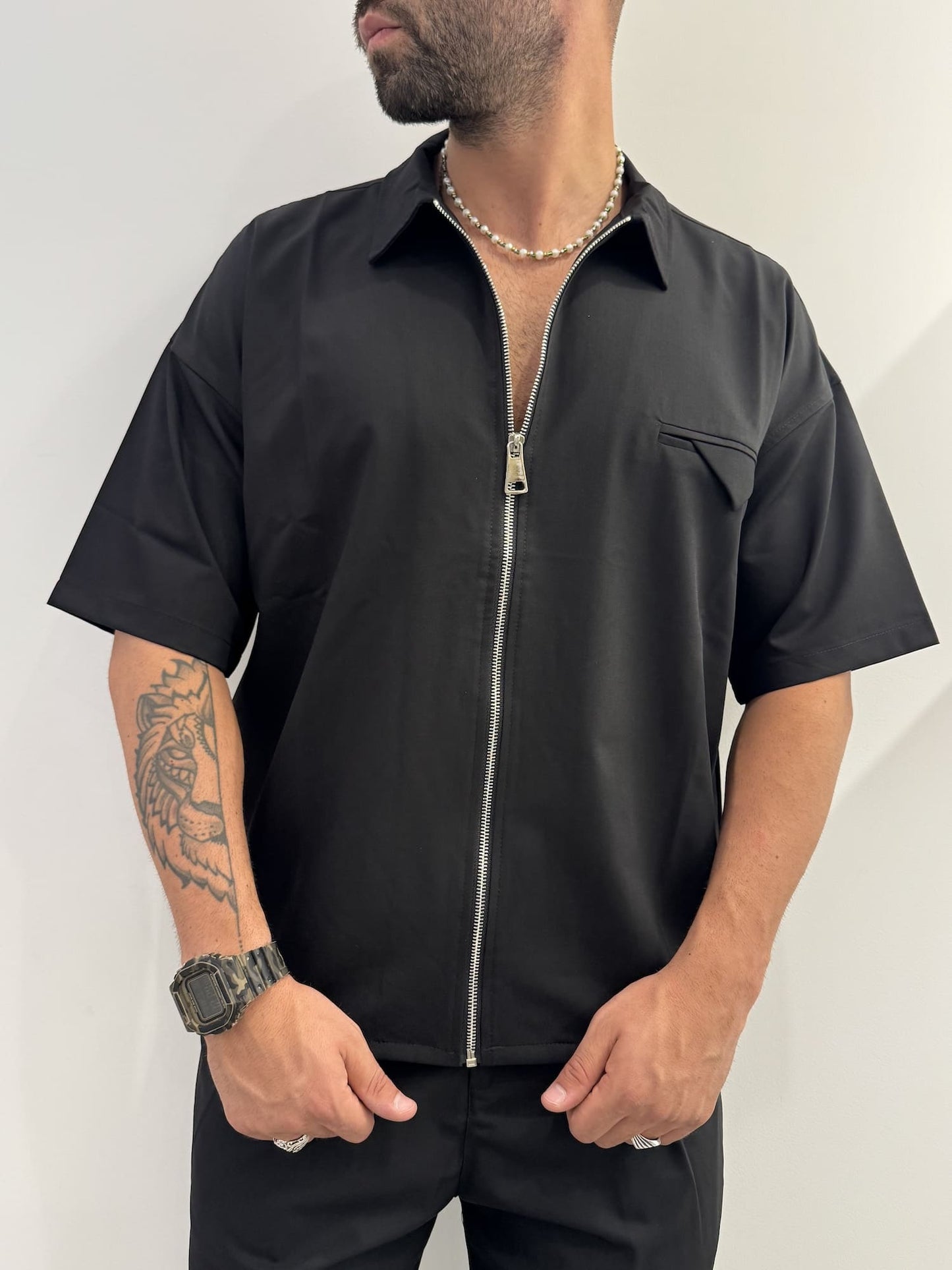 Coordinato camicia con zip