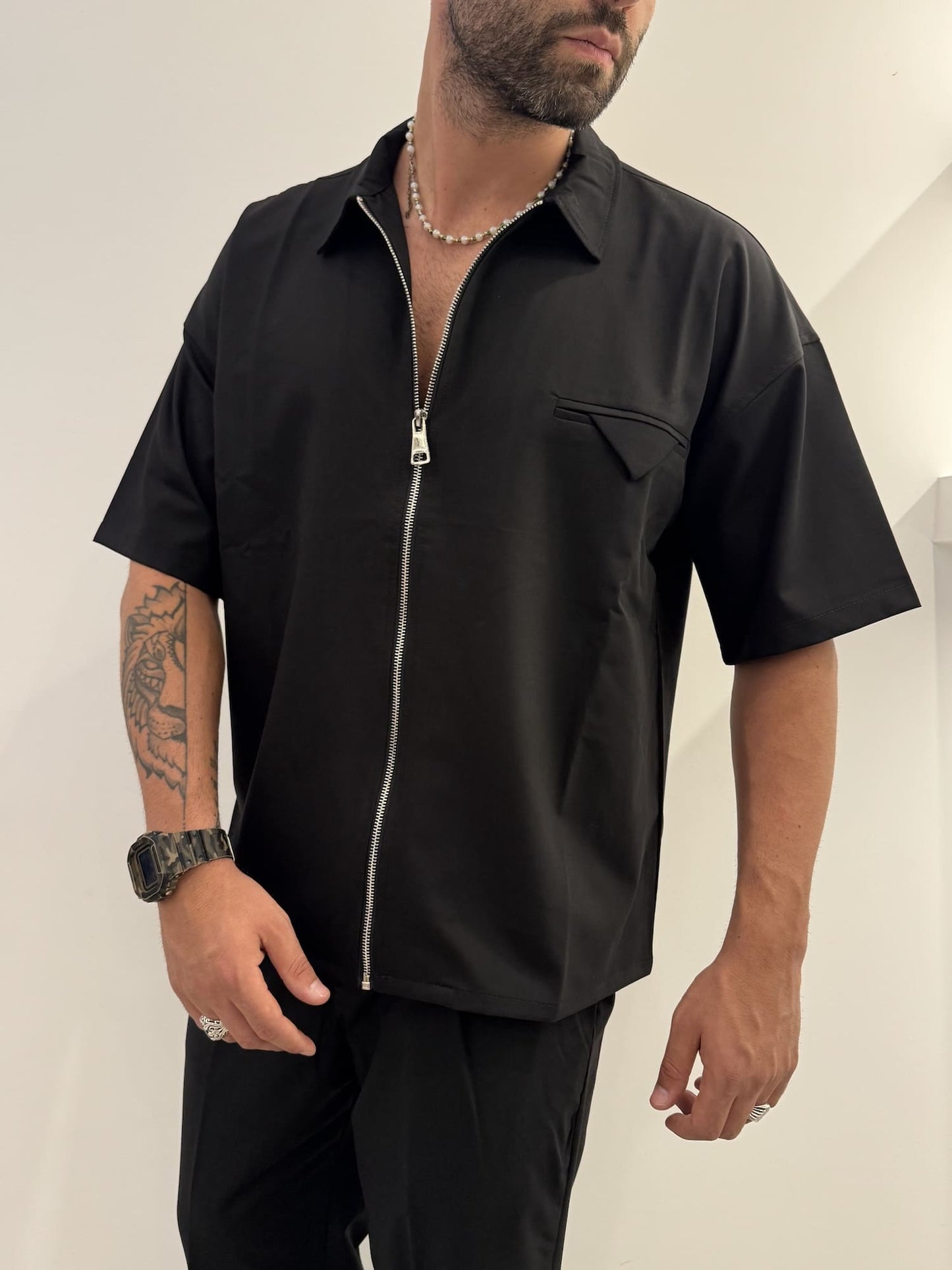 Coordinato camicia con zip